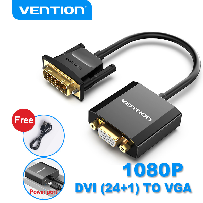 VENTION DVI TO VGA  DVI24 + 1 to AVG Cabel DVI-D  TV  1080P HD  Ʈ  ׷ ī DVI D VGA